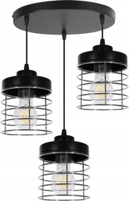 Mennyezeti Lámpa Lógó Csillár Hármas Króm Ezüst Loft Glamour Fém