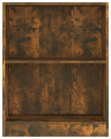 füstös tölgy színű szerelt fa könyvespolc 60 x 24 x 76 cm