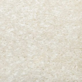 ISTAN krémszínű hosszú szálú fényes szőnyeg 140 x 200 cm