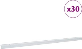 vidaXL Lépcsőélvédők 30 pcs Ezüst 67 x 3.5 x 3 cm Alumínium