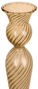 Swirl világosbarna üveg gyertyatartó, magasság 26,5 cm - PT LIVING