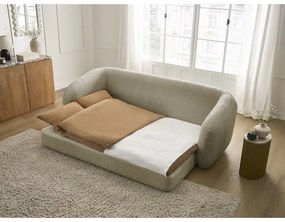 Világosbarna zsenília kinyitható kanapé 228 cm Neyo – Bobochic Paris