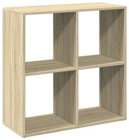sonoma tölgy szerelt fa elválasztó könyvespolc 69,5x29x69,5 cm
