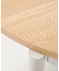 Natúr színű bővíthető étkezőasztal tölgyfa dekoros asztallappal 90x120 cm Montuiri – Kave Home