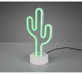 Fehér LED asztali lámpa (magasság 29 cm) Cactus – Trio