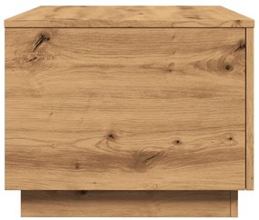 kézműves tölgy színű dohányzóasztal LED-lámpákkal 90x50x40 cm