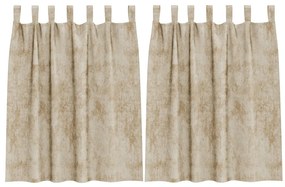 Velúr függöny 2 db gombfüggönnyel Krém 140x140 cm