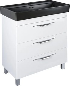 TMP TRIO 100 álló fürdőszobabútor - CeraStyle SHARP FEKETE mosdóval - 100 x 48 cm