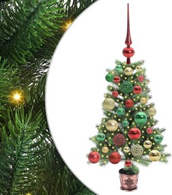 vidaXL Karácsonyfa 150 LED-del állvánnyal Zöld 65 cm PE