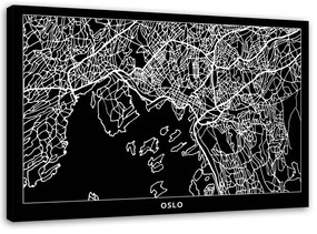 Gario Vászonkép Oslo város terve Méret: 60 x 40 cm