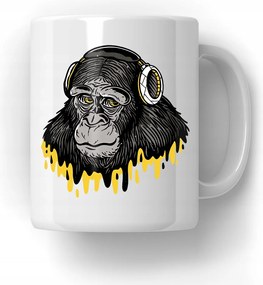 Bögre Elmélkedő Gorilla Ajándék Majom Monkey Ajándék