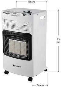 Juskys Gázfűtő 42x36x73 cm - fehér