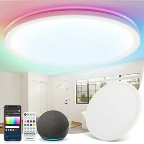 Brilagi - LED RGBW dimmelhető mennyezeti lámpa VIBE LED/36W/230V 3000-6500K fehér + távirányító