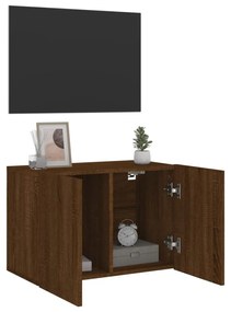 barna tölgyszínű falra szerelhető TV-szekrény 60 x 30 x 41 cm