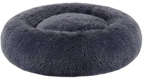 FEANDREA Kutyaágy, macskaágy, puha plüss felülettel 60 cm, sötétszürke