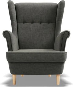 Uszak Mini fotel, fonott, fekete