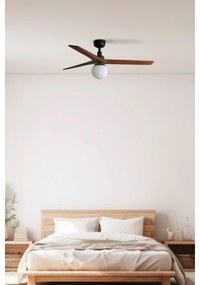 FARO 34277-11L - Mennyezeti ventilátor KLIM M 1xE27/15W/230V dió/fekete + távirányító