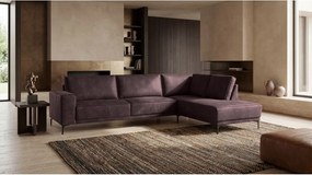 Barna bőrutánzat sarokkanapé (jobb oldali) Copenhagen – Scandic