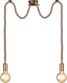 TRIO 310100204 ROPE Többágú Függesztett Lámpa Arany E27 IP20