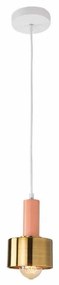 Zambelis 180051 - Csillár zsinóron 1xE27/40W/230V arany/lazac rózsaszín