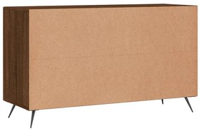 barna tölgyszínű szerelt fa tálalószekrény 100 x 36 x 60 cm