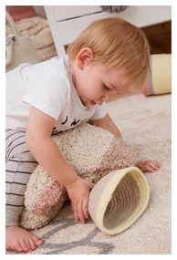 Kék-krémszínű mosható kézi szövésű pamut szőnyeg 120x160 cm Atlas Natural – Lorena Canals