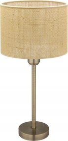 Asztali Éjjeli Lámpa Juta Szatén Patinás 43cm E27