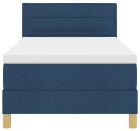 Kék Box Spring Ágy Matraccal 90x190 cm Szövet