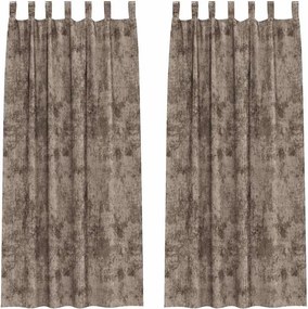 vidaXL Bársonyfüggönyök 2 pcs Cappuccino 245 x 140 cm Bársony