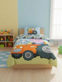 Peppa malac George's Tractor gyerek, ovis ágyneműhuzat 100×135cm, 40×60 cm
