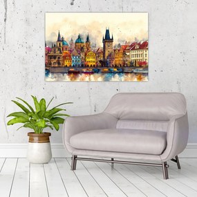 Kép - Ősz a festett városban (90x60 cm)