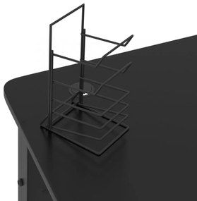 fekete K-lábú gamer asztal 110 x 60 x 75 cm