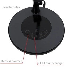 Brilo - LED érintős asztali lámpa, állítható fényerő, 6,6W, 230V, 3000-6000K