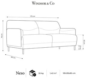 Neso bézs kanapé, 175 cm - Windsor &amp; Co Sofas