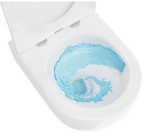 Mexen Carmen, fali WC csésze 490x365x340 mm, Perem nélküli Tornado, fényes fehér, 3388XX00T