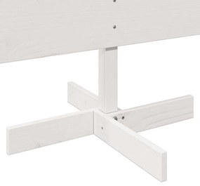 fehér tömör fenyőfa karácsonyfa-dekoráció 150 cm