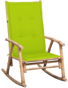 vidaXL bambusz hintaszék párnával