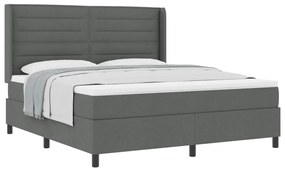 Boxspring Ágy Matracra Sötétszürke 180x200 cm Szövet