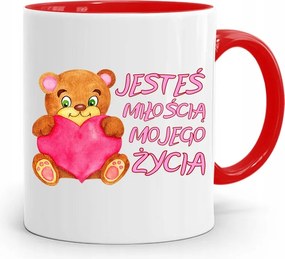 Piros Bögre Fiúnak Életem Szerelme fényképes nyomtatással