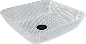 Mexen Mika üvegből készült pultra helyezhető mosdókagyló 40 x 40 cm, átlátszó - 24104000