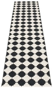 Fekete-fehér kültéri-beltéri futószőnyeg 70x300 cm Marre Black Coral – Pappelina