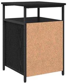 Éjjeliszekrény 2 pcs Musta tammi Faanyag