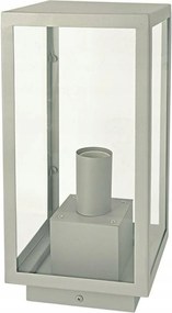 Aca Lighting szürke kültéri állólámpa Celia 1XE27 IP44 átlátszó üveg CELIA1F