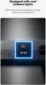 Falba süllyesztett zuhanyrendszer ELITE EDITION BCS1050 LED-kijelzővel, több színváltozatban — Matt fekete — Három kimenetes