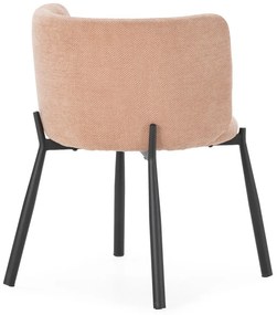 Barackszínű kárpitozott étkezőfotel szett 2 db-os Ginny – MOME