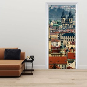 Fotótapéta ajtóra - Prágai panoráma (95x205cm)