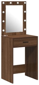 Fésülködőasztal LED világítással Barna tölgy 50x41x135 cm