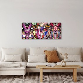 Kép - utca, művészet - bagoly (120x50 cm)
