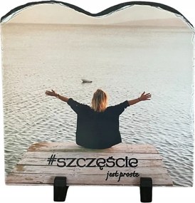 Képkeret hullám gránit 20x20cm saját nyomtatású fotogránit Ajándék