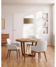 Natúr színű akácfa kerek étkezőasztal ø 120 cm Nahla – Kave Home